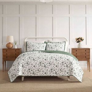 Laura Ashley 2pc Twin Miranda Quilt Bedding Set Green